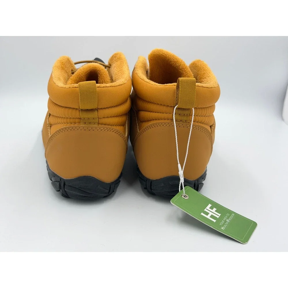 HIKE Footwear HF Barefoot Winter Boots Mens EU 42 Yellow Insulated Wide Toe Box